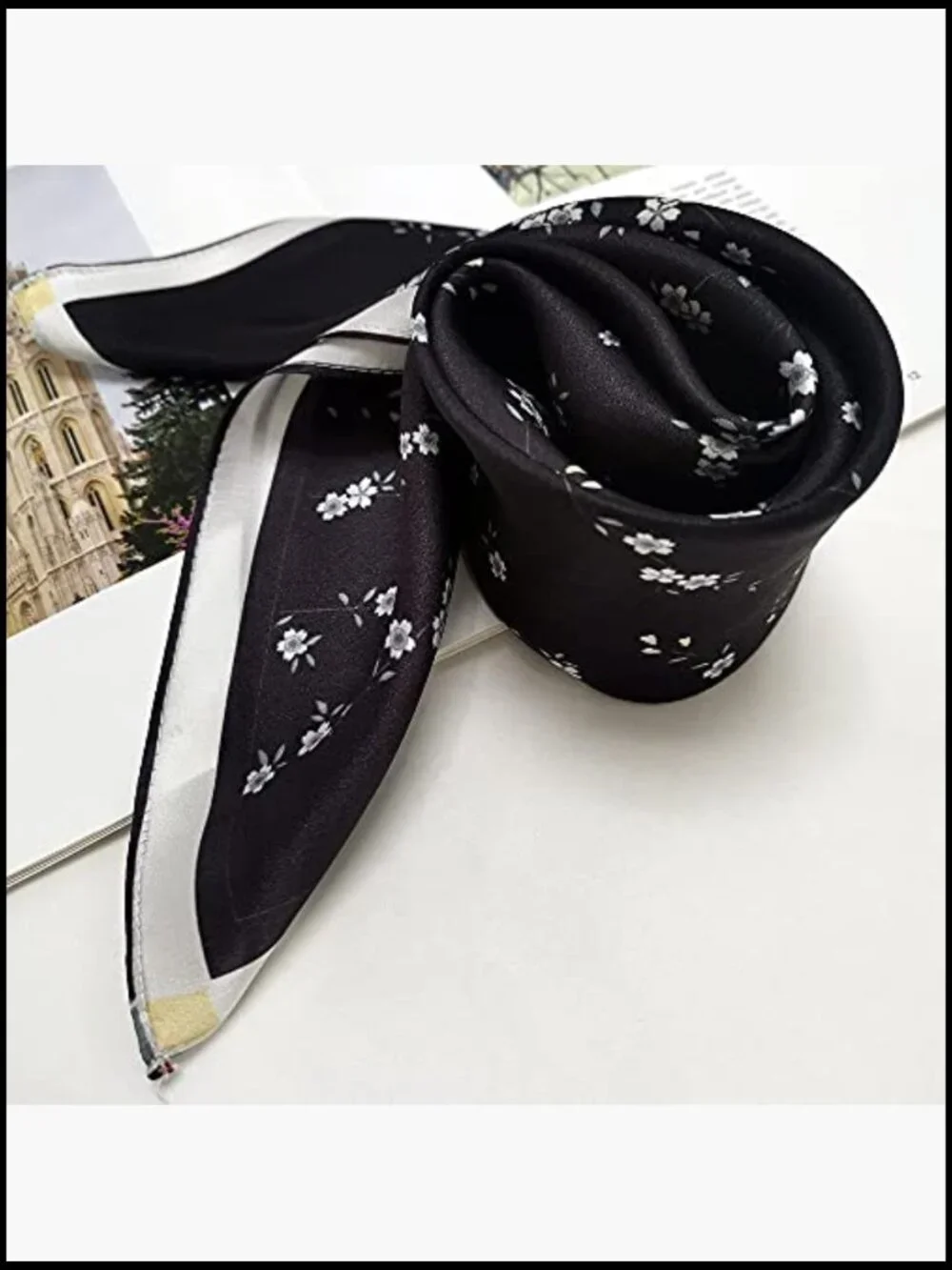 Mulberry Silk Scarf Square Bandana - Lightweight Hair Scarf for Sleeping 21x21